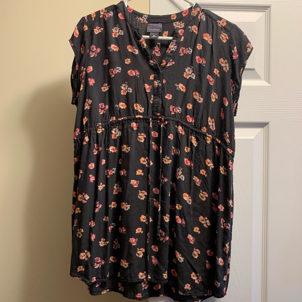 MATERNITY* Floral Blouse w/Tie